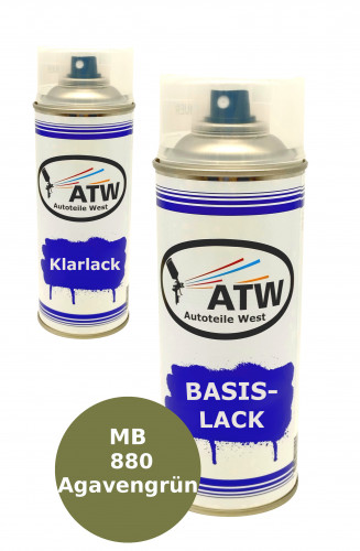 Autolack für Mercedes Benz 880 Agavengrün +400ml Klarlack Set